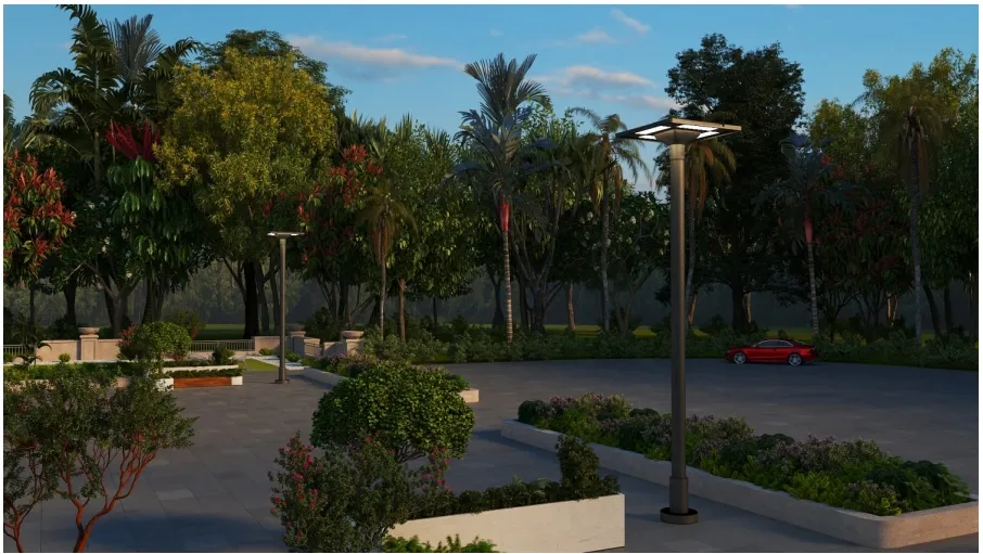 LED Ηλιακό Κήπο Δρόμο Φωτός Τείχος Αδιάβροχο 40W IP65 Ik08 Πάρκο Δρόμος Περπατοδρόμια Πλα Σχολικό Δικαστήριο 7