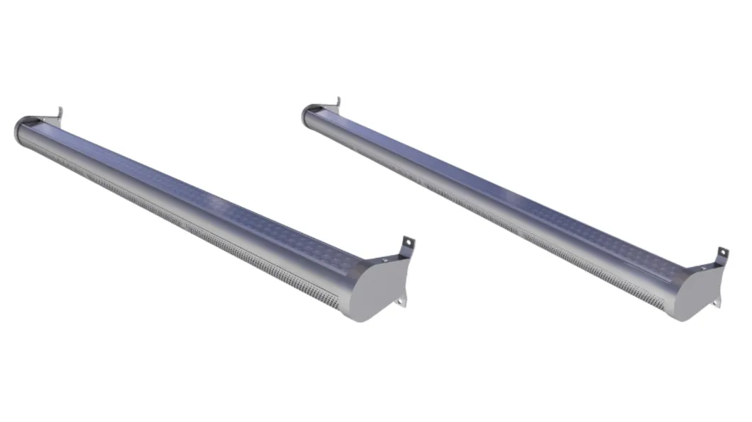 LED Street Garden Light Alu. Αδιάβροχος στύλος Fast Silver Installation Overpass Courtyard Road Wall 0