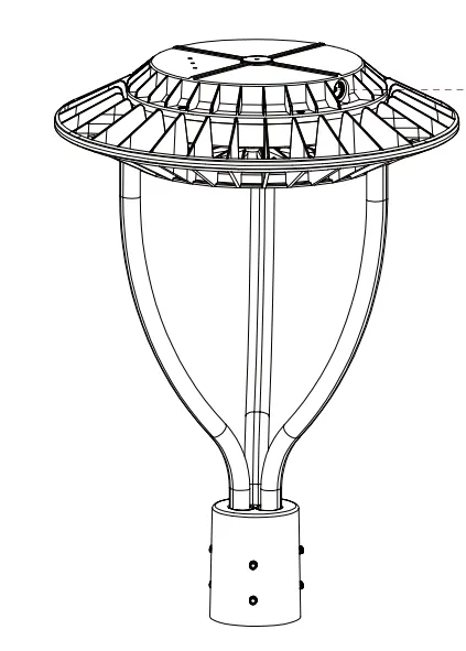 Φως κήπου LED Ρυθμίσιμο Αντι υγρασία IP65 150W Αδιάβροχο 140lm / W Μαύρο νεραϊδοδενικό γκαζόν αυλή Post Top 2