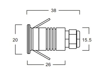 Φωτιστικό Σκαλοπατιού LED IP67 1W Ασημί 95lm/W Πεζοδρόμιο Δρόμος Κήπος Διάδρομος Σκάλα Μονοπάτι 0