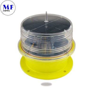 LED Solar Powered Lantern Light With Red Green Yellow White Blue Flashing Navigation Warning