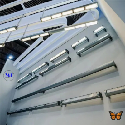 LED Street Garden Light Alu. Waterproof Pole Fast Silvery Installation Overpass Courtyard Road Wall