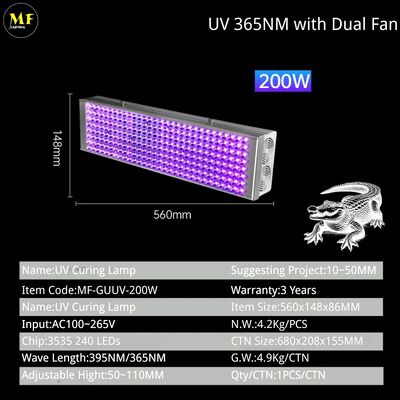 Factory Price PC Alu. Hangable 60W IP43 Ultra-Violet Ray Pet Urine Detector Gel Nail Curing Solidify Resin Paint Printing LED UV Light