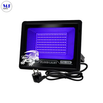 50W/100W/150W 365nm/395nm Aluminum Waterproof Outdoor IP66 Flood Curing Full Spectrum Ultraviolet Adjustable UVA Stage Performance Nightclub Bar LED UV Light