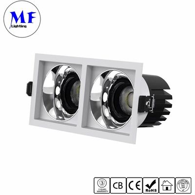 Τετράγωνο χωνευτό φωτιστικό LED 3*7W Μονή/Διπλή/Τριπλή κεφαλή 100LM/W CRI90 IP20 IP44 φωτιστικό οροφής με ανακλαστήρα