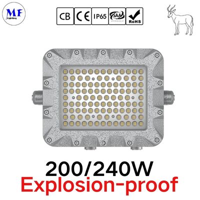 ATEX LED φως πλημμύρας ζώνη 1 ζώνη 2 Alu. Αδιάβροχο 300W 400W IP66 Ik10 σκληρό βιομηχανικό χάλυβα Ηλεκτρικά εργοστάσια Αλκοόλ πετρέλαιο αέριο