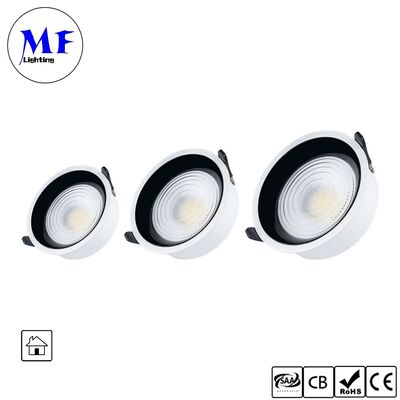 7W CRI90 160lm/W Σποτ Εντοιχιζόμενο Φωτιστικό Οροφής Triac /0-10V/Dali-2 Ρυθμιζόμενο Ευρυγώνιο 120° 6ιντσών/8ιντσών Εντοιχιζόμενο Αντιθαμβωτικό LED Φωτιστικό Οροφής για Εμπορικούς Χώρους