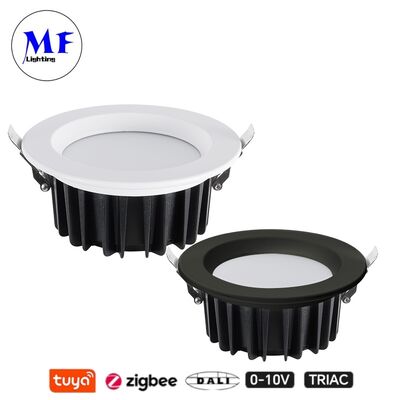Δυνατό να μειωθεί η ακτινοβολία 7W 100lm/W LED Spot Down Light CCT Ρυθμίσιμο CRI90 Triac /0-10V/Dali-2/Tuya Ζιγκμπί γωνία δέσμης 60° Μειωμένο SMD για εμπορικούς και οικιστικούς χώρους