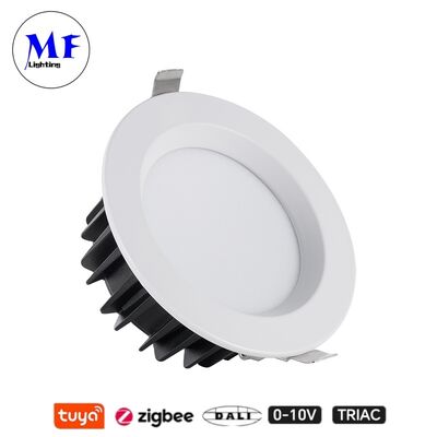 15W 100lm/W Σποτ LED Χωνευτό Φωτιστικό Ρυθμιζόμενης CCT CRI90 Triac /0-10V/Dali-2/Tuya Zigbee Dimmable Γωνία Δέσμης 60° Αντιθαμβωτικό SMD για Εμπορικούς και Οικιακούς Χώρους