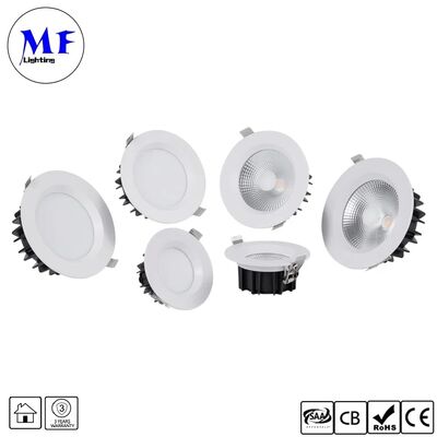 5W CRI90 100lm/W Γερά γωνία δέσμης 120° Triac /0-10V/Dali-2/Tuya Zigbee Δαμαξιμό LED Spot Downlight Αντιφλεγόμενο SMD LED Down Light για εμπορικούς χώρους
