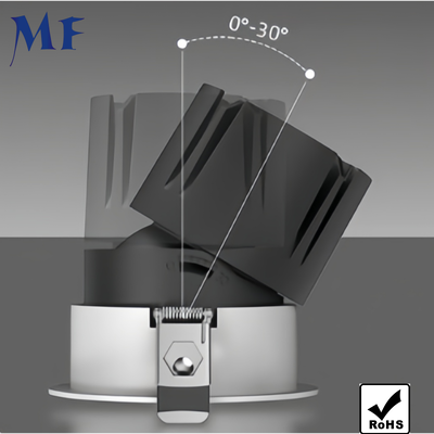 LED Down Light Φως προβολέας Στρογγυλό Αντί λάμψης 10W 20W 25W 120lm/W EIK07 ETL Driver 5 CCT Ajust Dali Dim COB