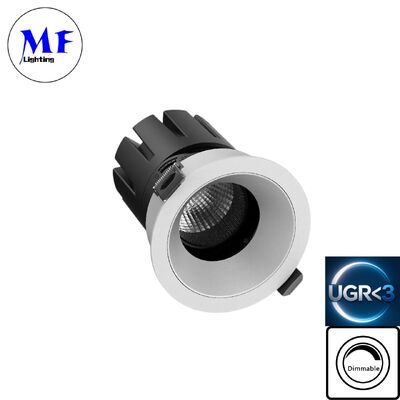 7W LED Down light UGR<3 Αντιφωτιστικό Αμβλύσιμο ETL Driver DIP 5CCT Ρυθμίσιμα 100LM/W υψηλά φώτα φωτός για μπάνιο Βιομηχανικό λιανικό εμπόριο Εμπορικούς χώρους